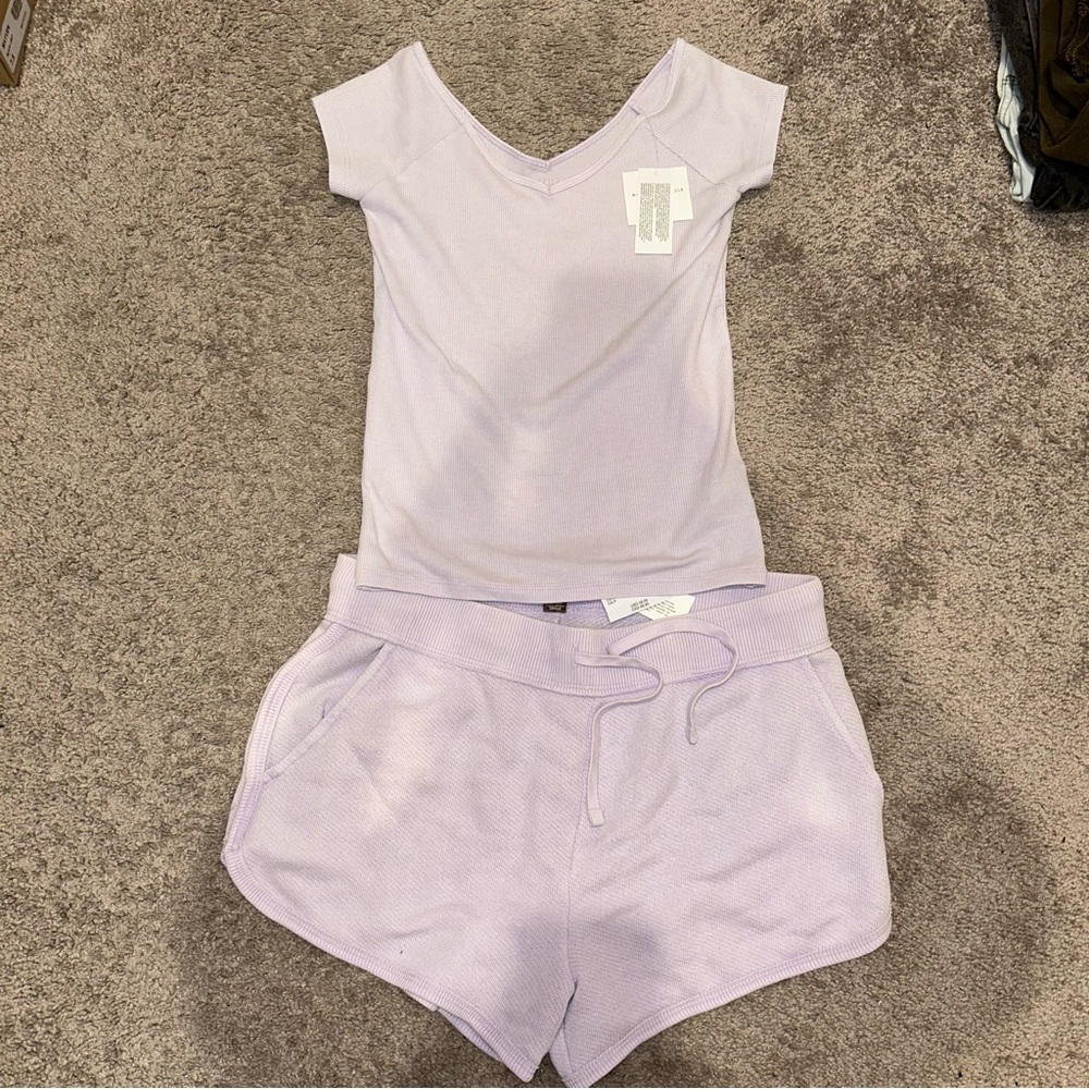 NWT Women’s American Eagle Outfitters Light Purple Pajama Set